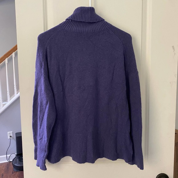 J Crew Purple Turtleneck Sweater Merino Wool/Alpaca Blend Size XS - Picture 5 of 5